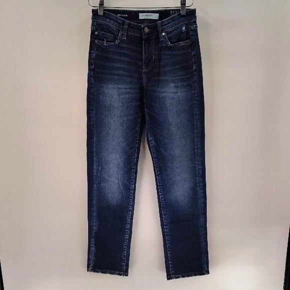 Liverpool Girlfriend Denim Jeans Size 25 Aloe Vera Color Stretch Light Distress - Picture 1 of 14
